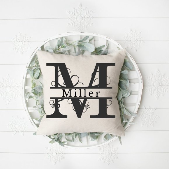 Personalized Letter Pillow Cover 16X16 - Picture 1 of 3
